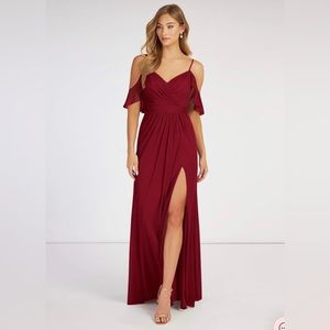 Burgandy Azazie bridesmaid dress
